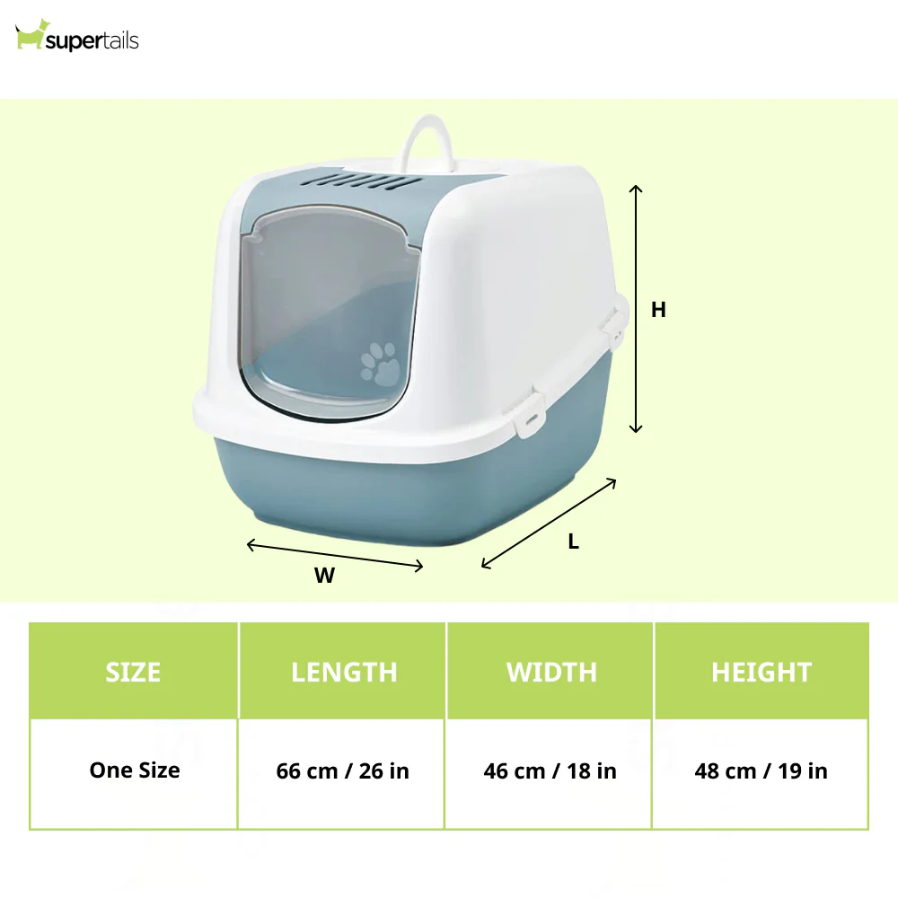 Savic Nestor Jumbo Toilet Home for Cats (Bluestone) - Image 2