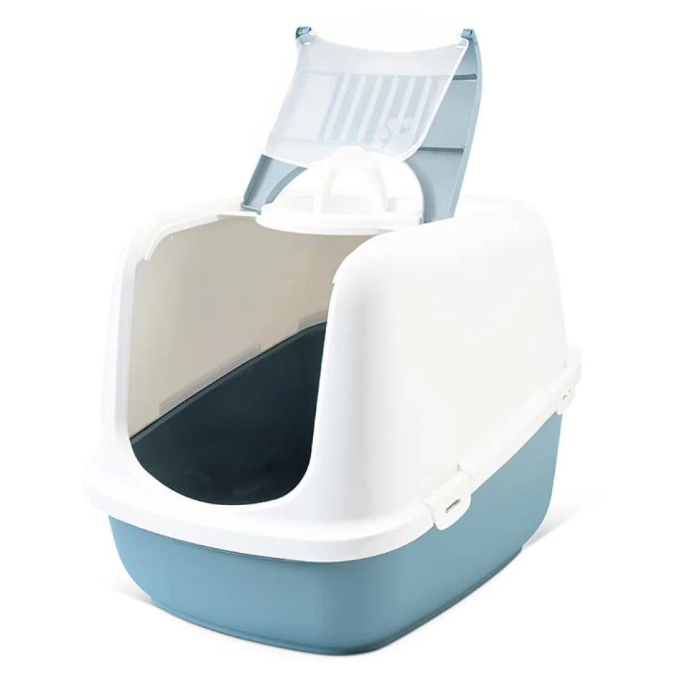 Savic Nestor Jumbo Toilet Home for Cats (Bluestone) - Image 7