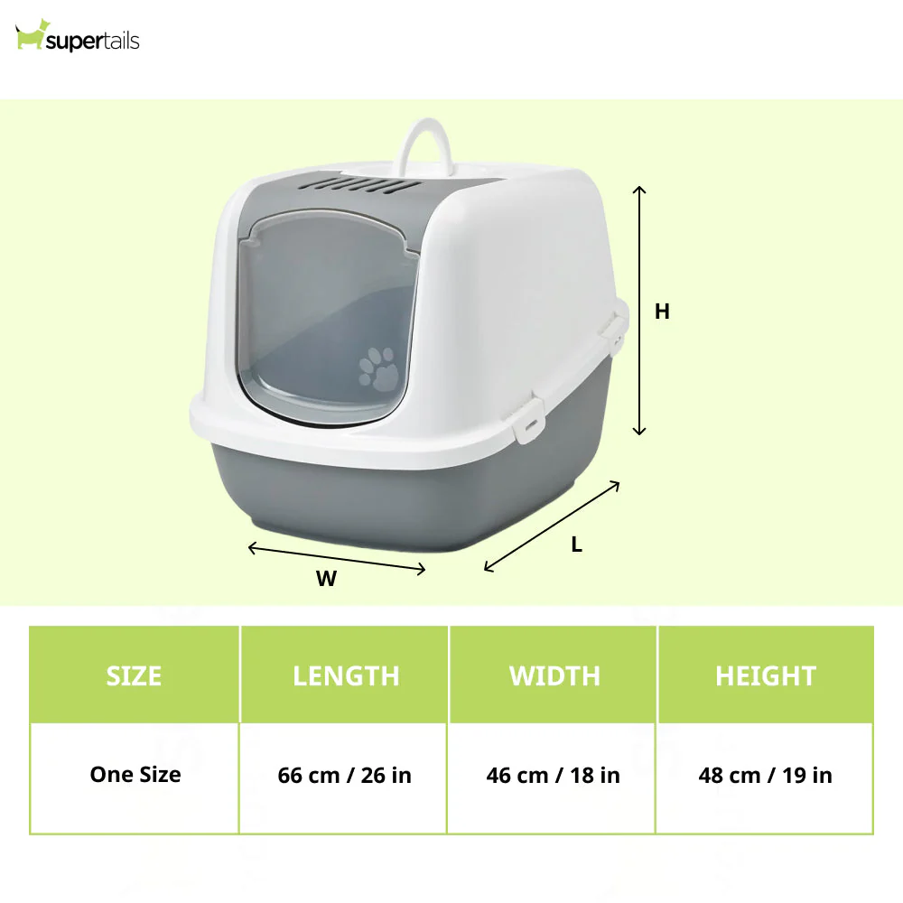 Savic Nestor Jumbo Toilet Home for Cats (Cold Grey) - Image 2