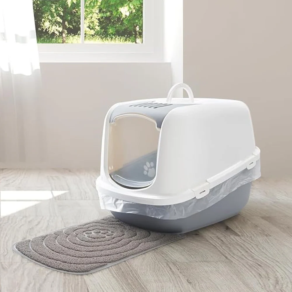 Savic Nestor Jumbo Toilet Home for Cats (Cold Grey) - Image 7