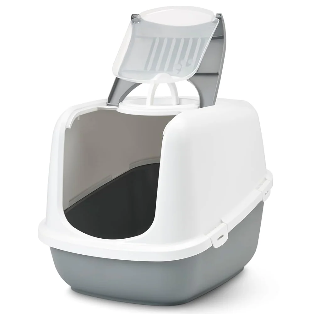 Savic Nestor Jumbo Toilet Home for Cats (Cold Grey) - Image 8