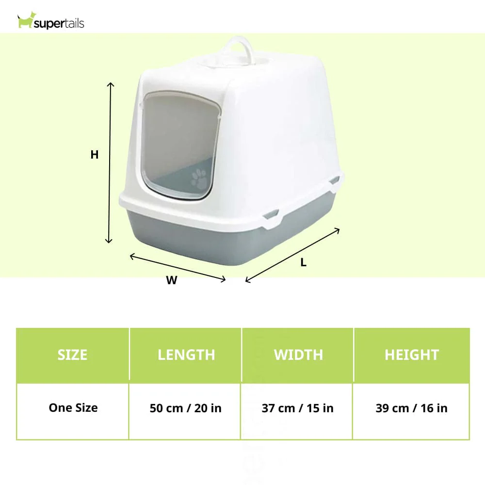 Savic Oscar Toilet Home for Cats (Cool Grey) - Image 2