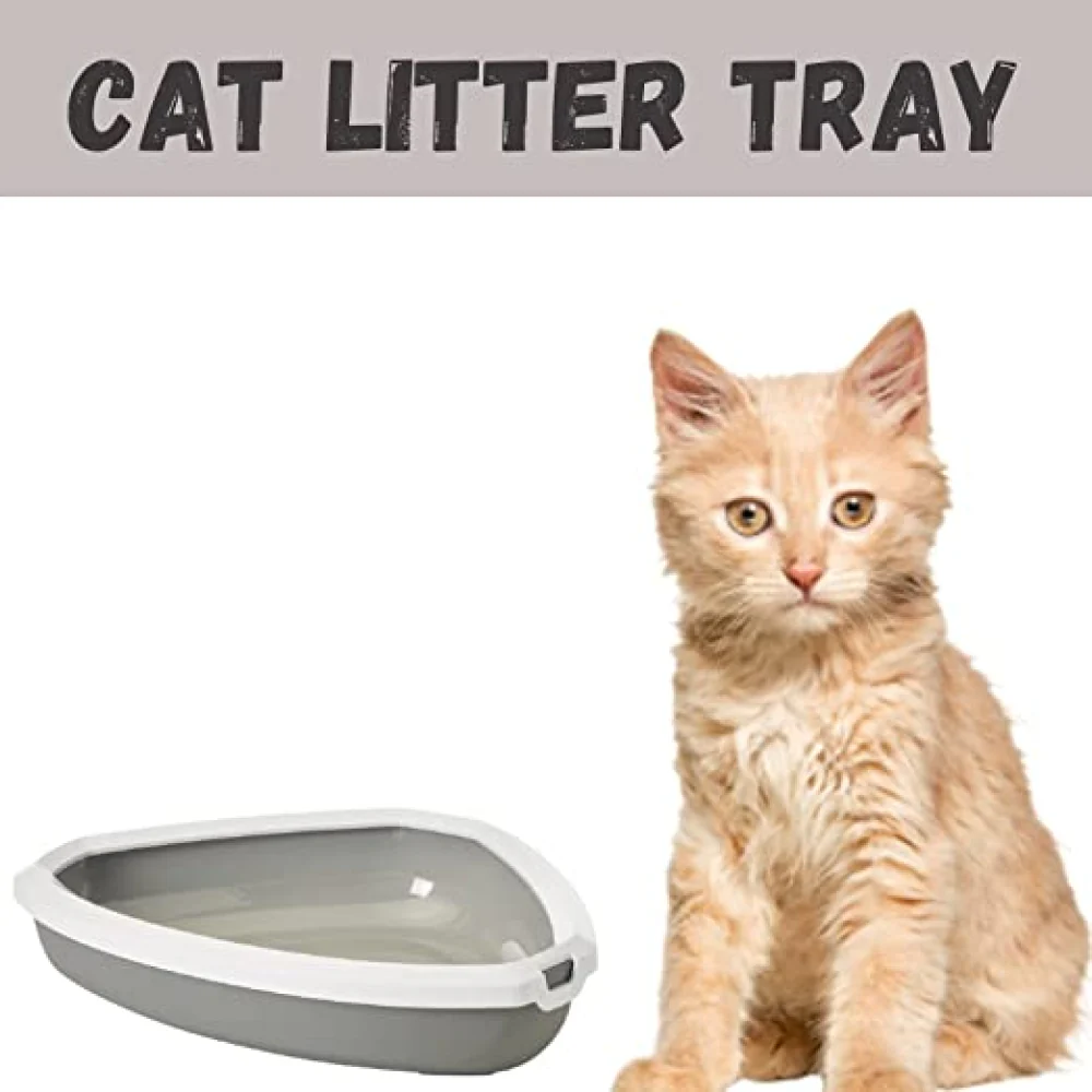 Savic Rincon Corner Litter Tray with Rim for Cats (Cold Grey) - Image 4