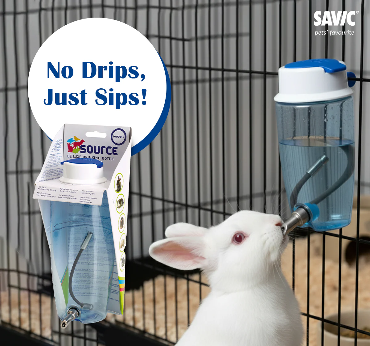 Savic Source Deluxe Drink Bottle for Hamsters and Rabbits - Image 2