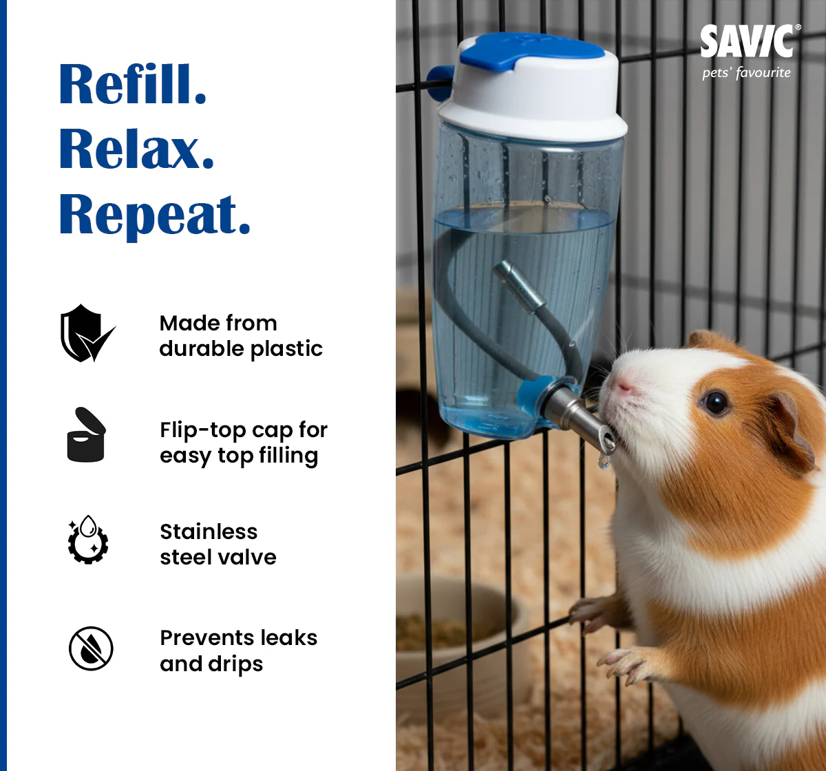Savic Source Deluxe Drink Bottle for Hamsters and Rabbits - Image 3