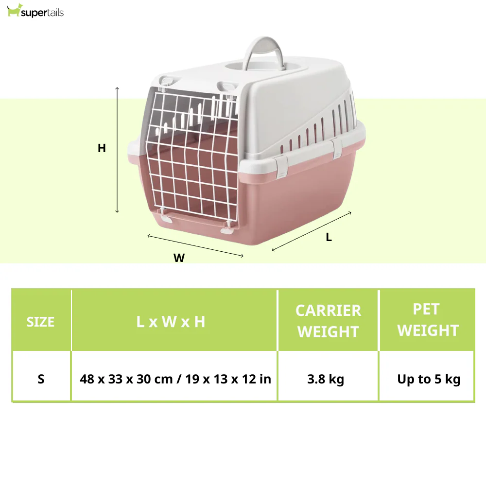 Savic Trotter 1 IATA Approved Travel Carrier for Dogs and Cats (Grey/Ash Rose) - Image 2