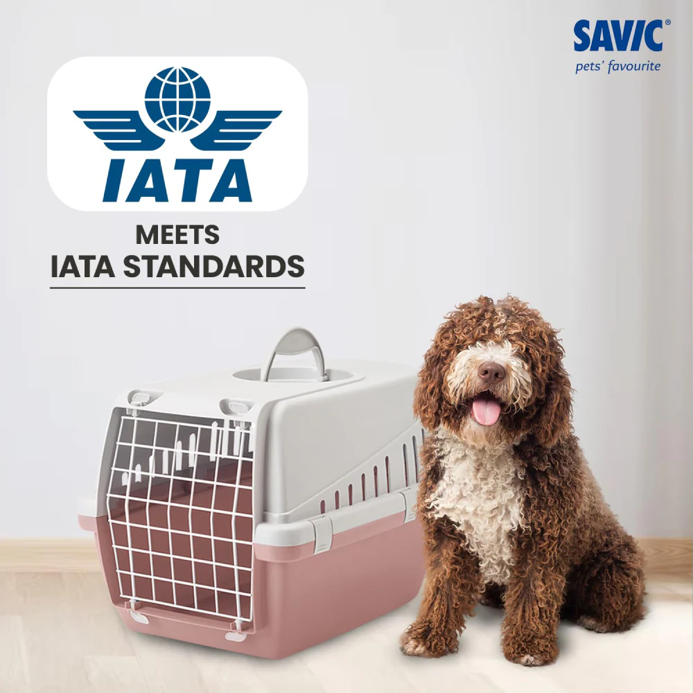 Savic Trotter 1 IATA Approved Travel Carrier for Dogs and Cats (Grey/Ash Rose) - Image 5