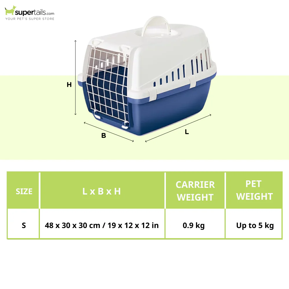Savic Trotter 1 IATA Approved Travel Carrier for Dogs and Cats (Nordic Blue) - Image 2