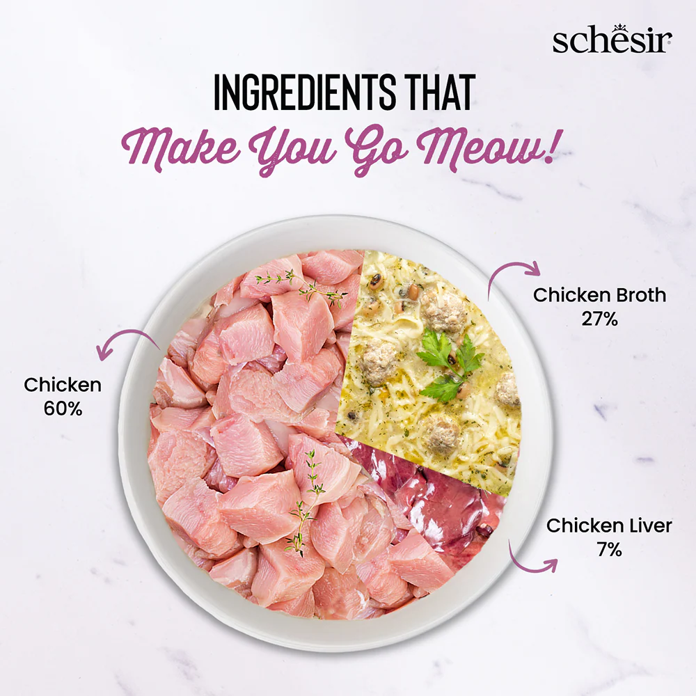 Schesir Baby Chicken and Liver Mousse Kitten Cat Wet Food - Image 3