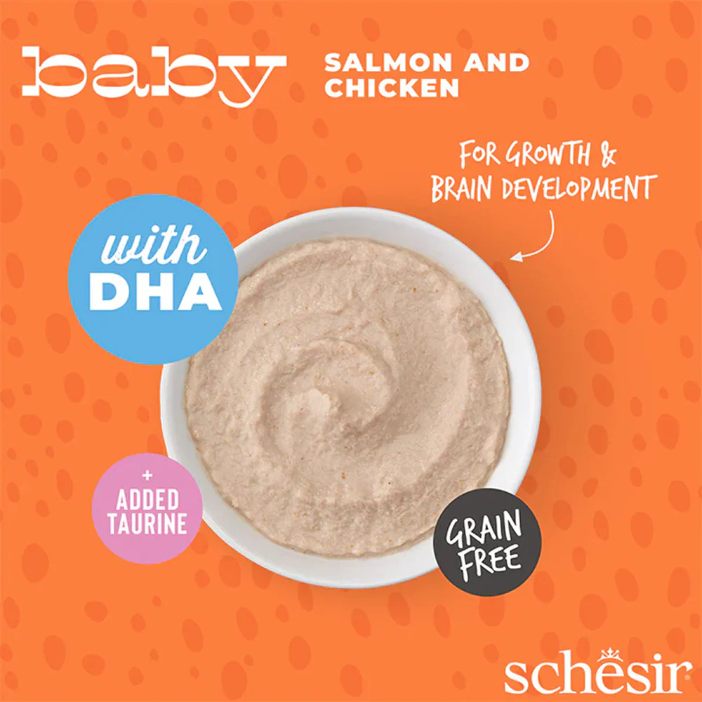 Schesir Baby Salmon and Chicken Mousse Kitten Cat Wet Food - Image 3