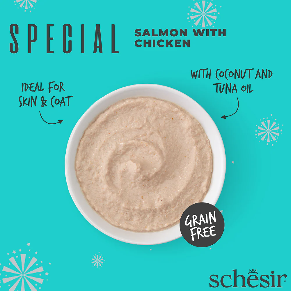 Schesir Special Skin and Coat Salmon Mousse Cat Wet Food - Image 3