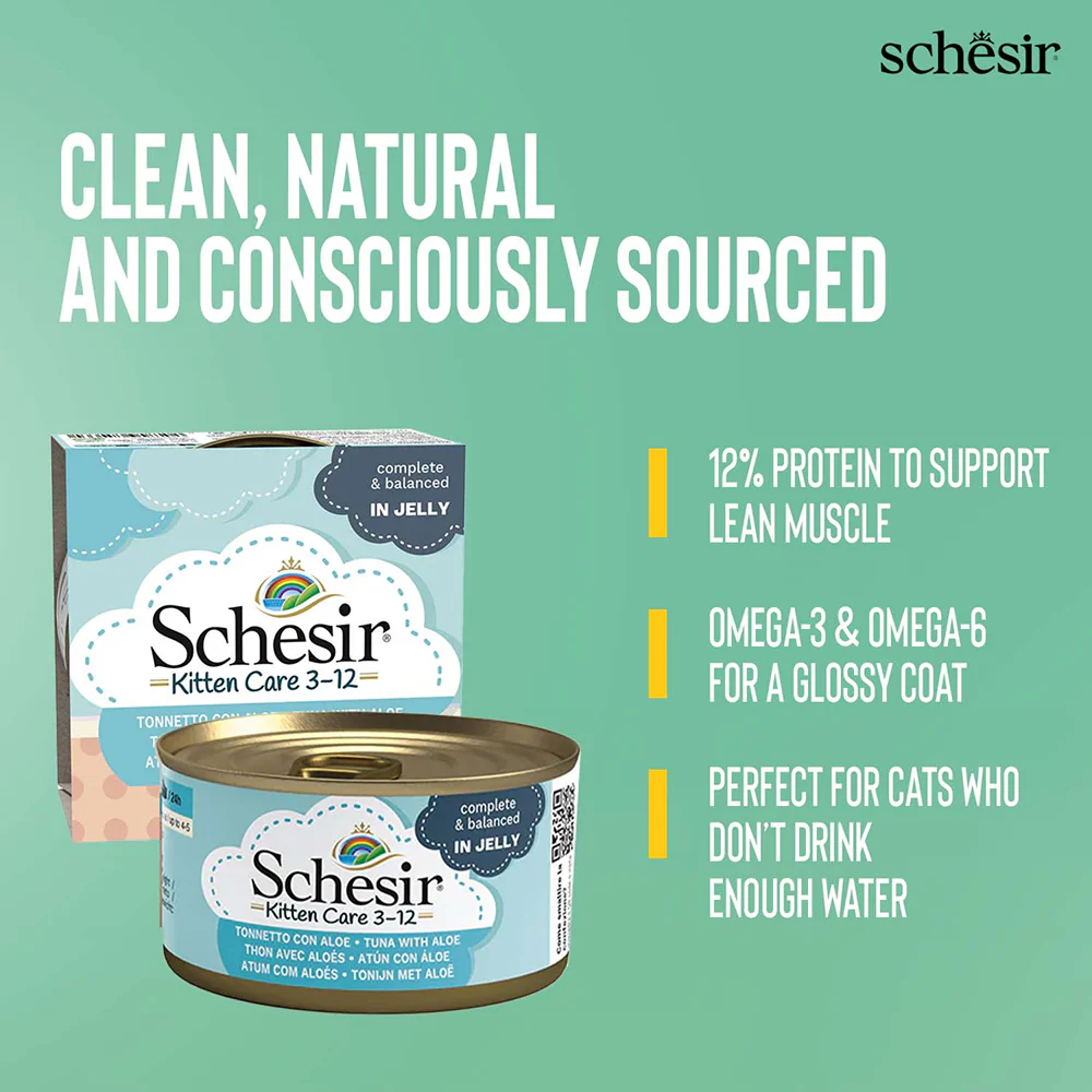 Schesir Tuna Whole Meat and Rice with Aloe Vera in Jelly Cat Wet Food - Image 3
