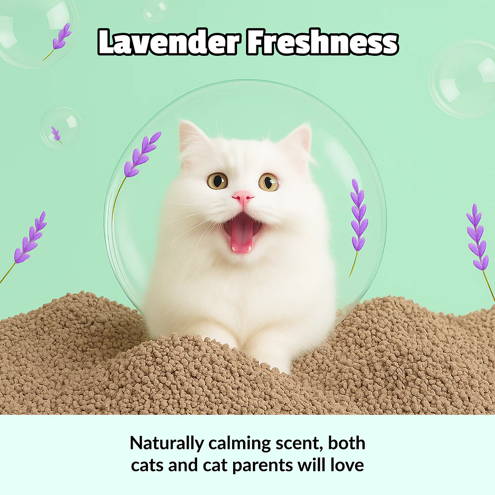 Scoopy Cat Litter | Lavender Scented | 100% Natural Indian Brown Sand (10kg) - Image 4
