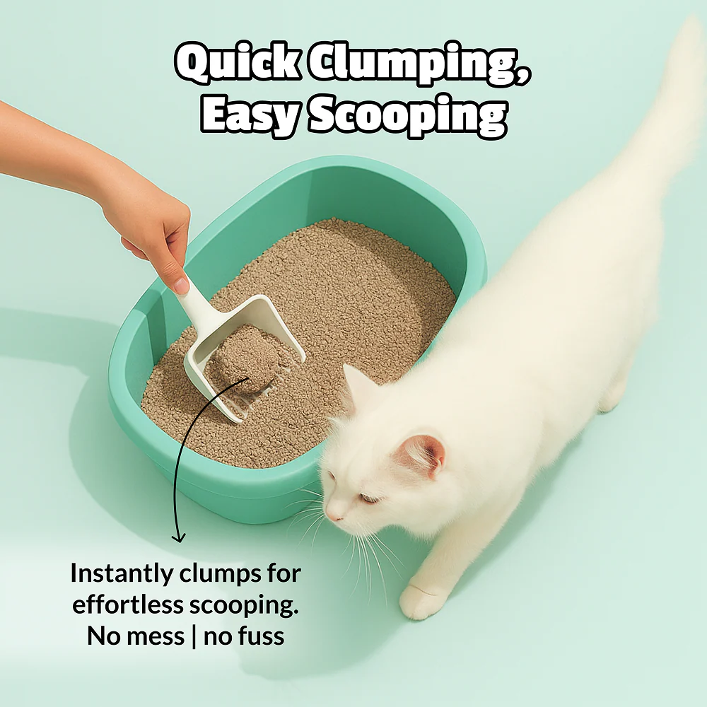 Scoopy Cat Litter | Lavender Scented | 100% Natural Indian Brown Sand (10kg) - Image 3