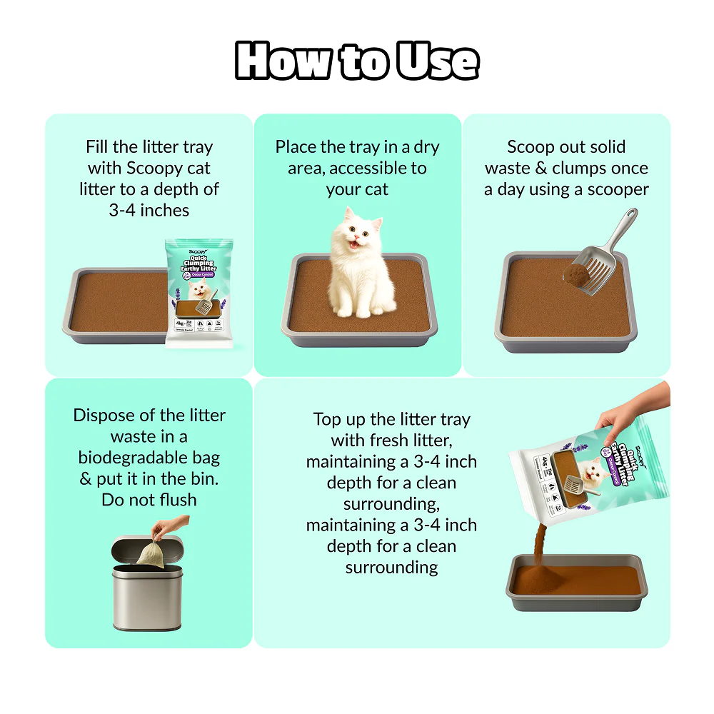 Scoopy Cat Litter | Lavender Scented | 100% Natural Indian Brown Sand (10kg) - Image 6