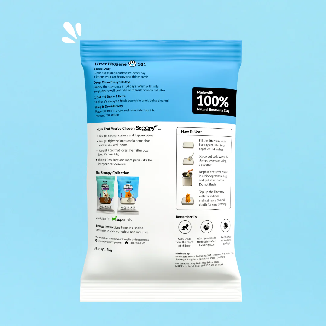 Scoopy Cat Litter | Lavender Scented | Quick Clumping | 100% Natural Bentonite White Sand (Buy 1 Get 1) - Image 4