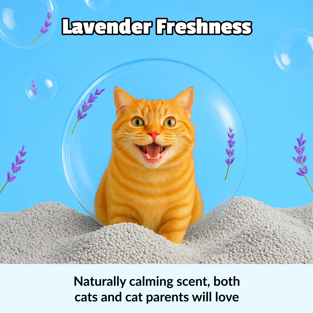 Scoopy Cat Litter | Lavender Scented | Quick Clumping | 100% Natural Bentonite White Sand (Buy 1 Get 1) - Image 6