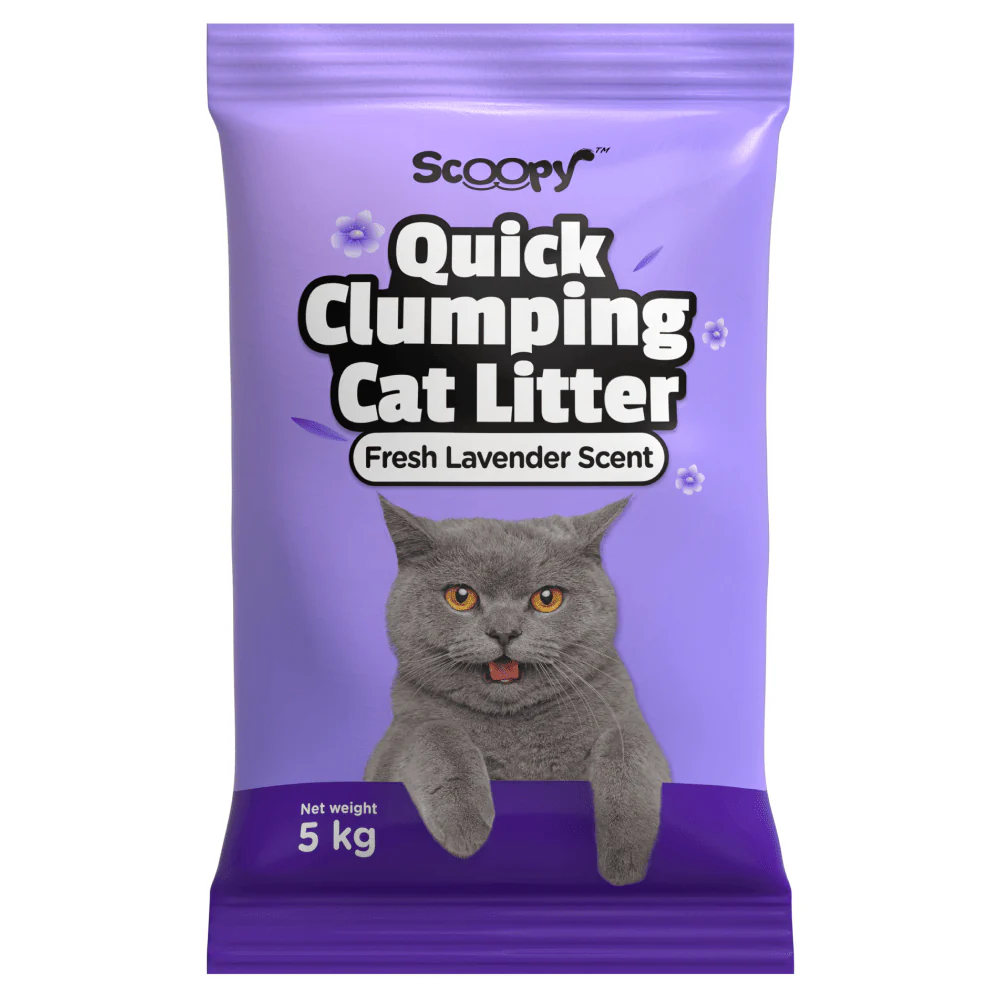 Scoopy Lavender Scented Natural Indian Brown Sand Litter & Skatrs Pink Litter Tray Cat Combo - Image 3
