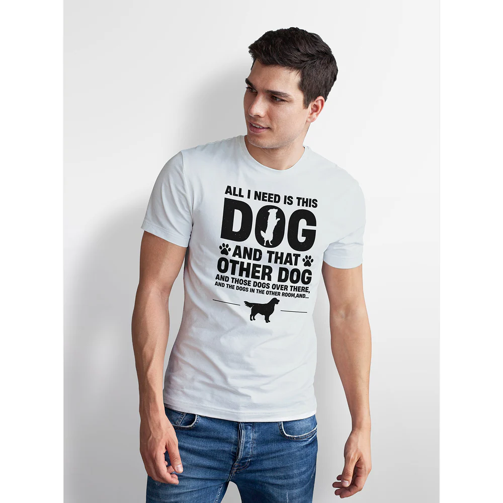 Seek Buy Love All I Need is More Dogs Tee (White) - Image 5