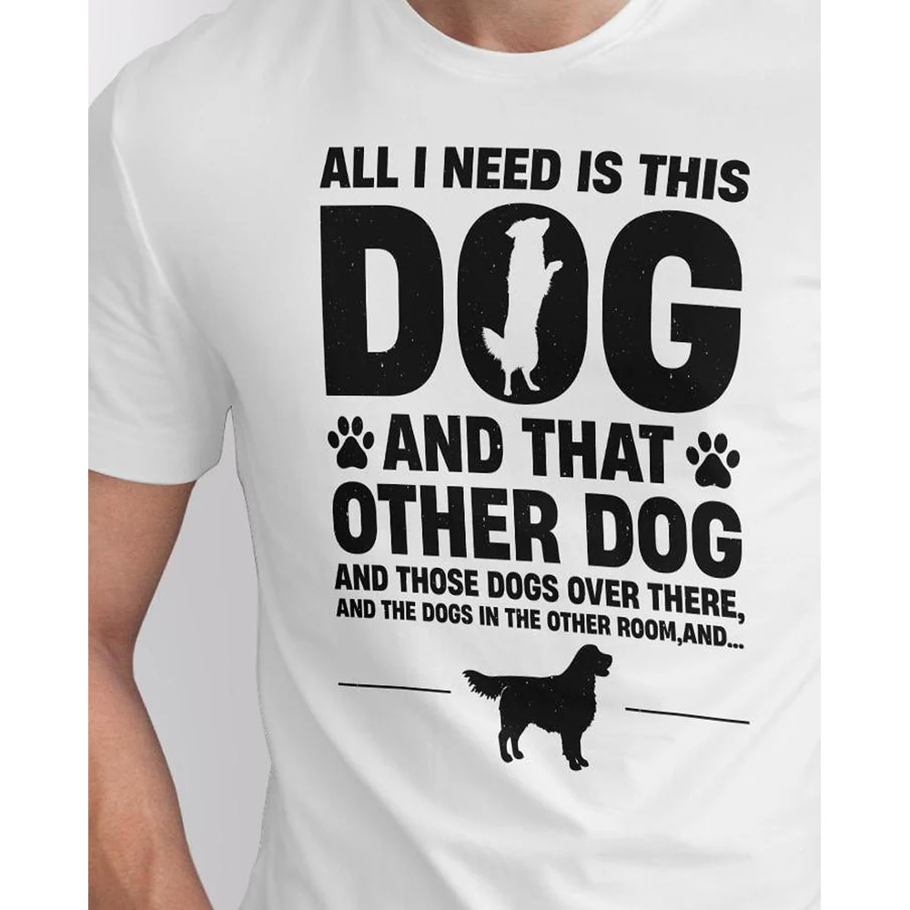 Seek Buy Love All I Need is More Dogs Tee (White) - Image 7