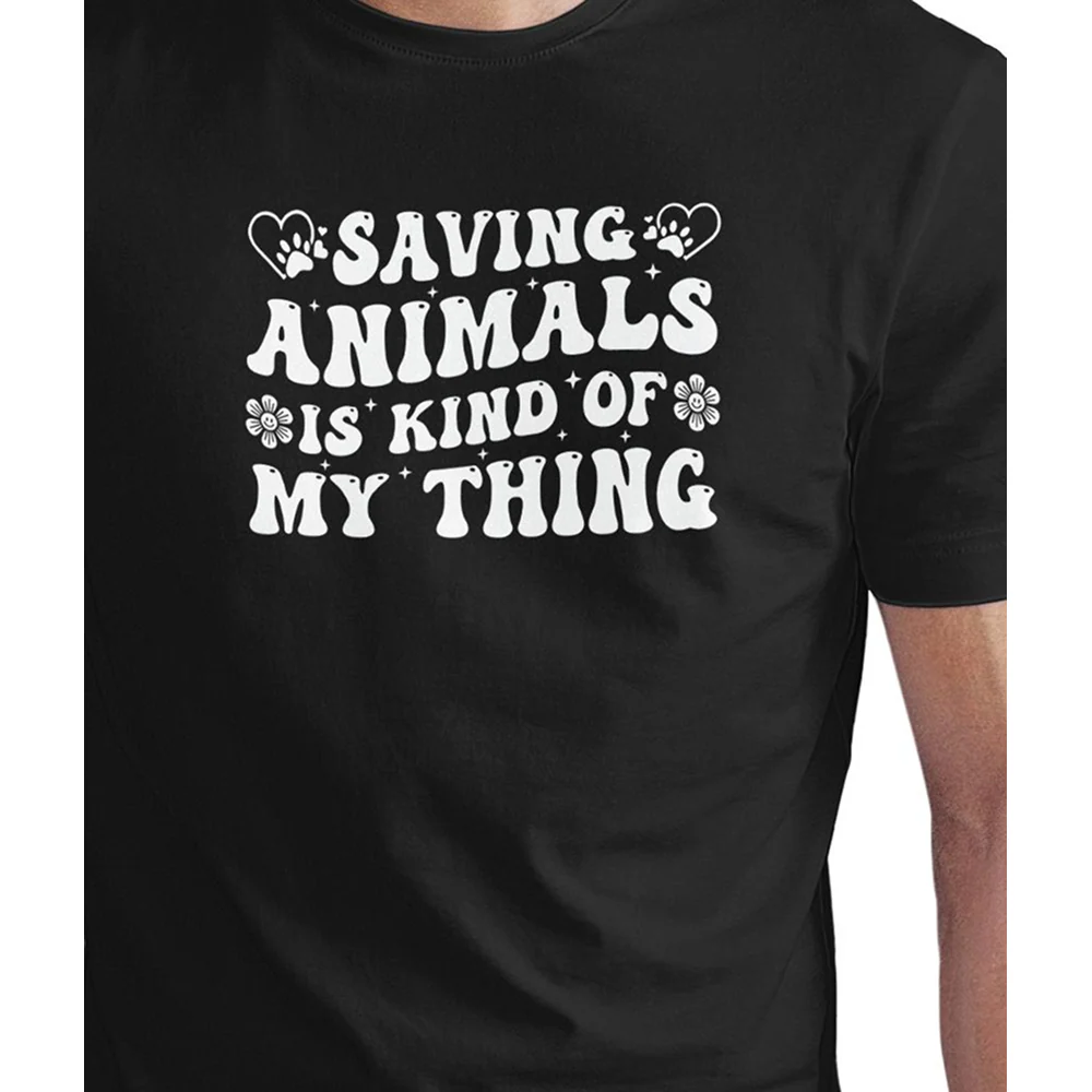 Seek Buy Love Animal Saviours Unisex Regular Tee (Black) - Image 4