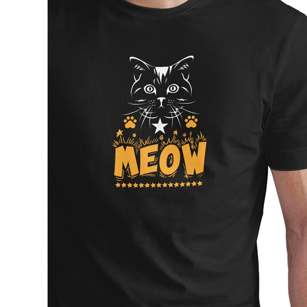 Seek Buy Love Cat Lovers Unisex Tee (Black) - Image 4