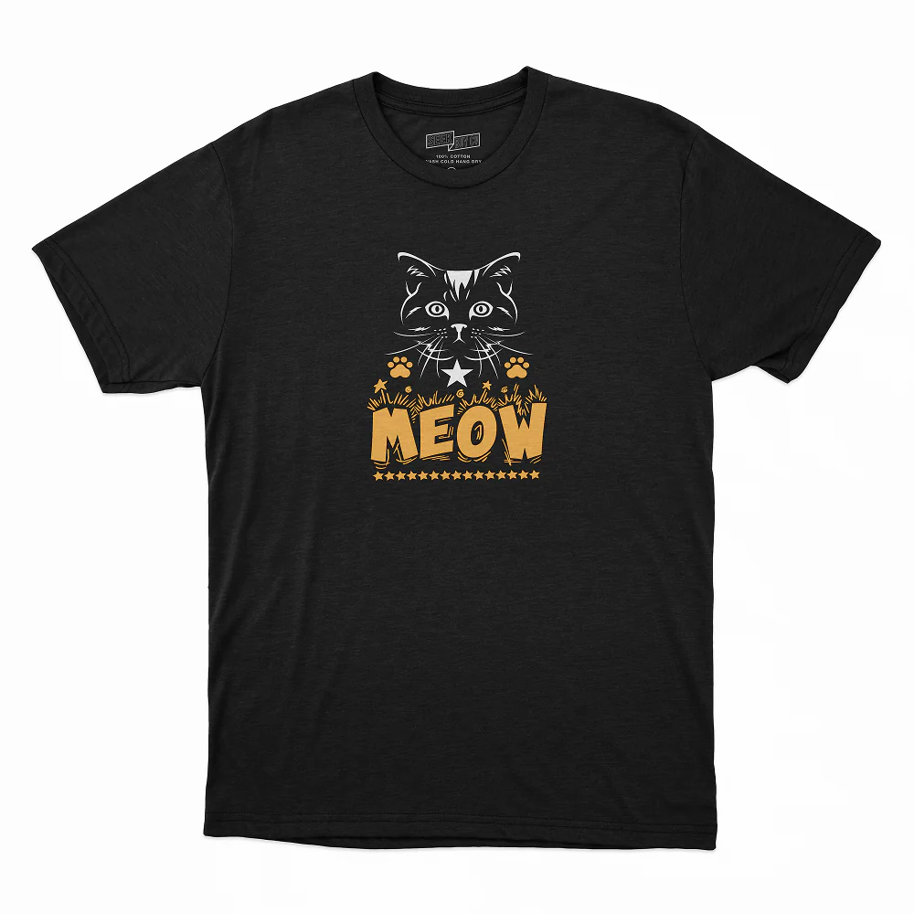 Seek Buy Love Cat Lovers Unisex Tee (Black) - Image 5