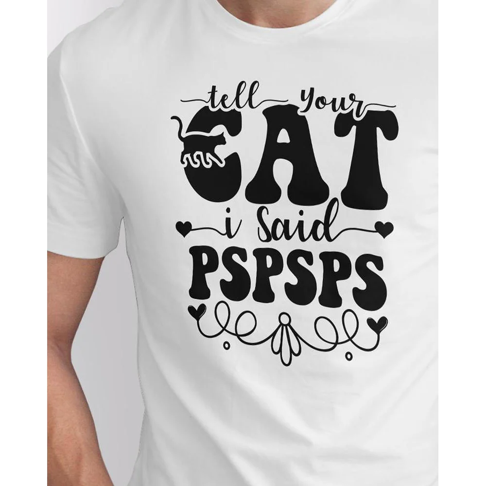 Seek Buy Love Cat Whispers Regular Tee (White) - Image 7
