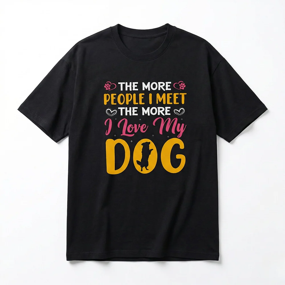 Seek Buy Love Dogs Over Humans Oversized Tee (Black) - Image 4