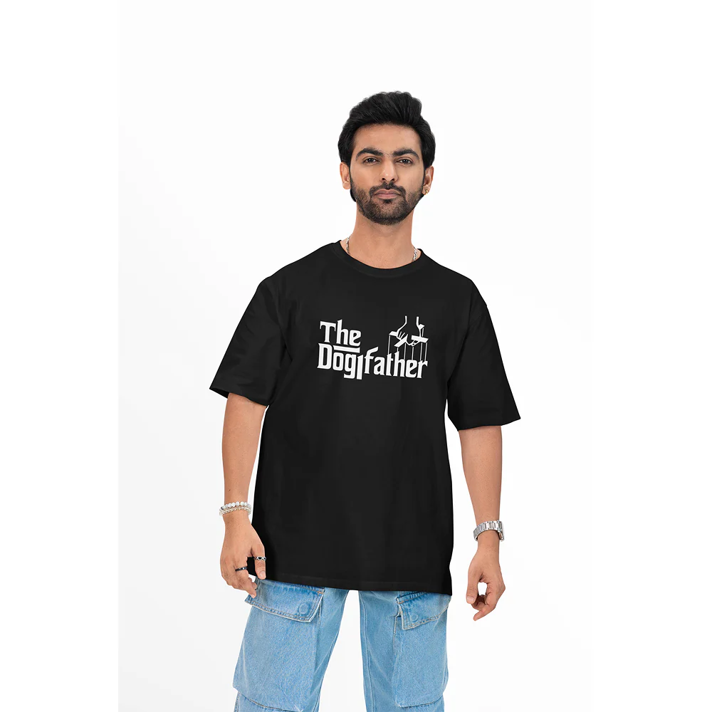 Seek Buy Love The Dogfather Unisex Oversized Tshirt (Black) - Image 3