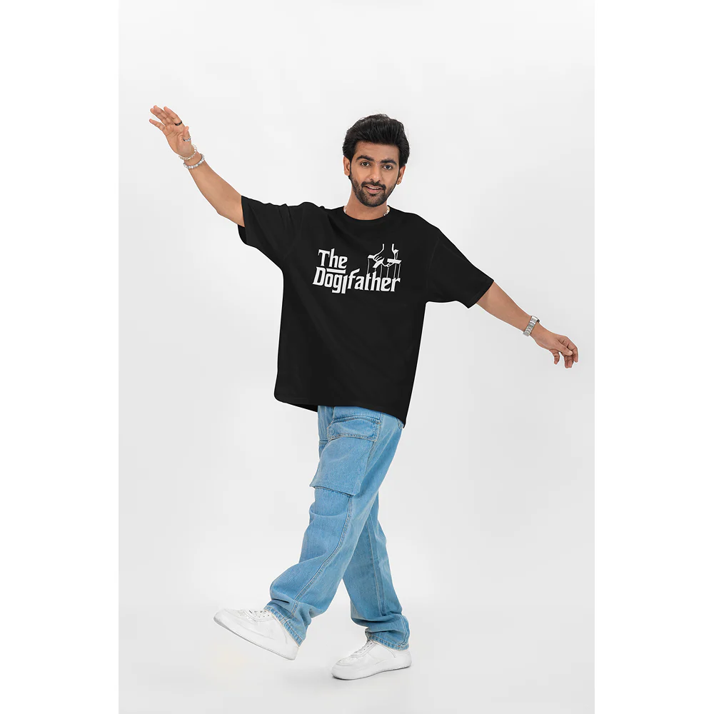 Seek Buy Love The Dogfather Unisex Oversized Tshirt (Black) - Image 5