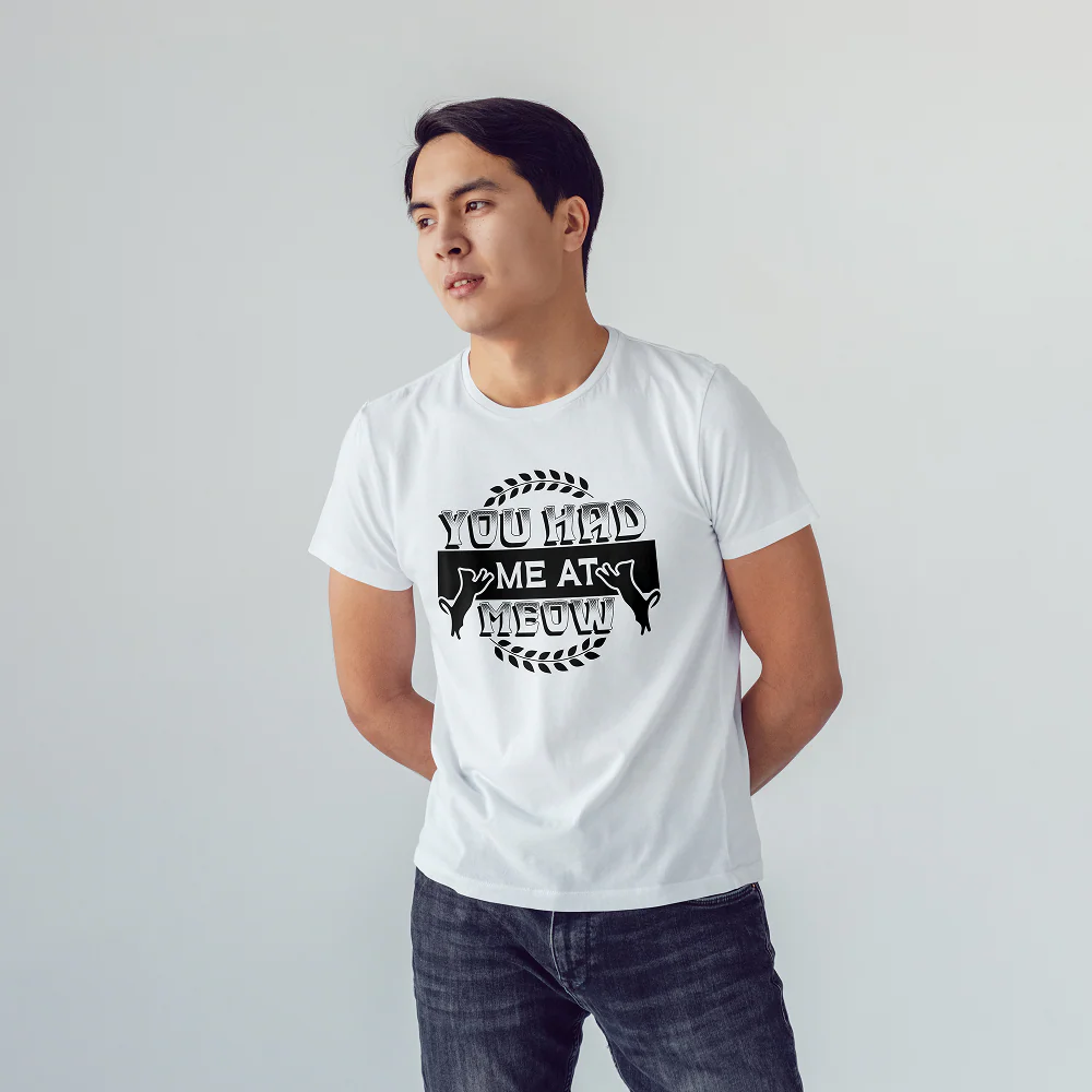 Seek Buy Love You Had Me At Meow Unisex Tee Tshirt (white) - Image 3