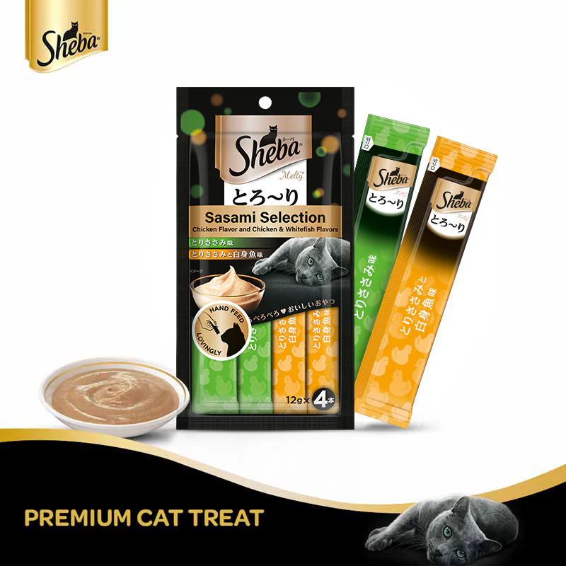 Sheba Chicken & Chicken Whitefish Sasami Selection Melty Premium Cat Treats - Image 20