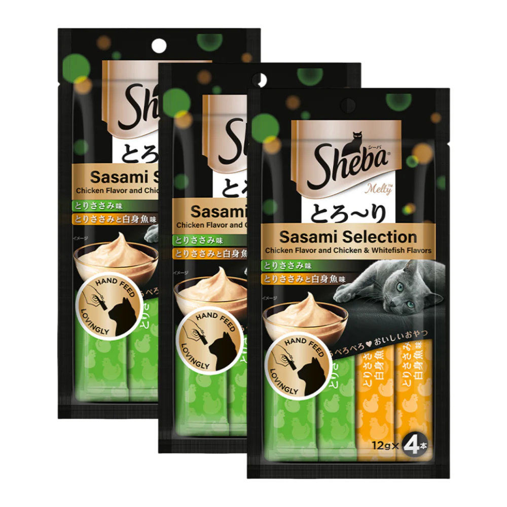 Sheba Chicken & Chicken Whitefish Sasami Selection Melty Premium Cat Treats - Image 21