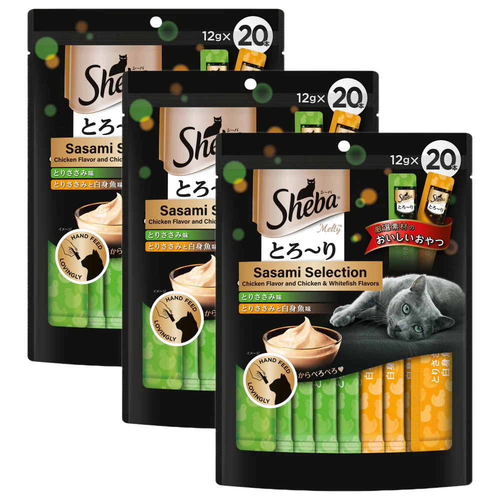 Sheba Chicken & Chicken Whitefish Sasami Selection Melty Premium Cat Treats - Image 24