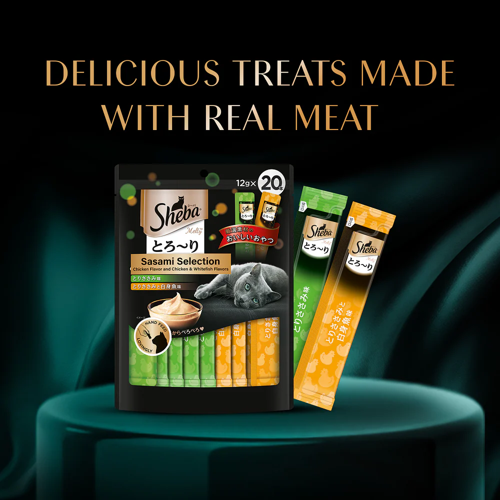Sheba Chicken & Chicken Whitefish Sasami Selection Melty Premium Cat Treats - Image 9