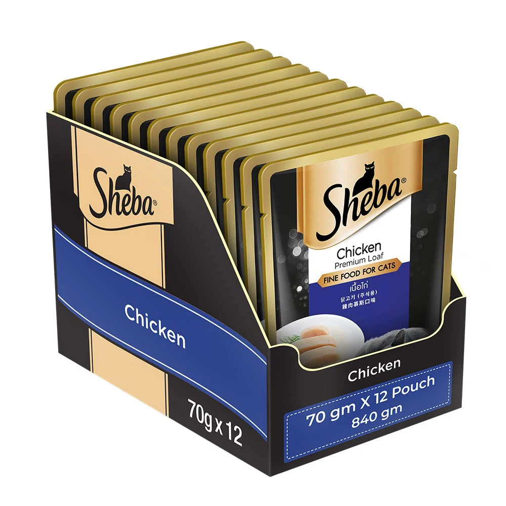 Sheba Chicken Loaf and Chicken With Tuna In Gravy Rich Premium Adult Fine Cat Wet Food Combo - Image 11