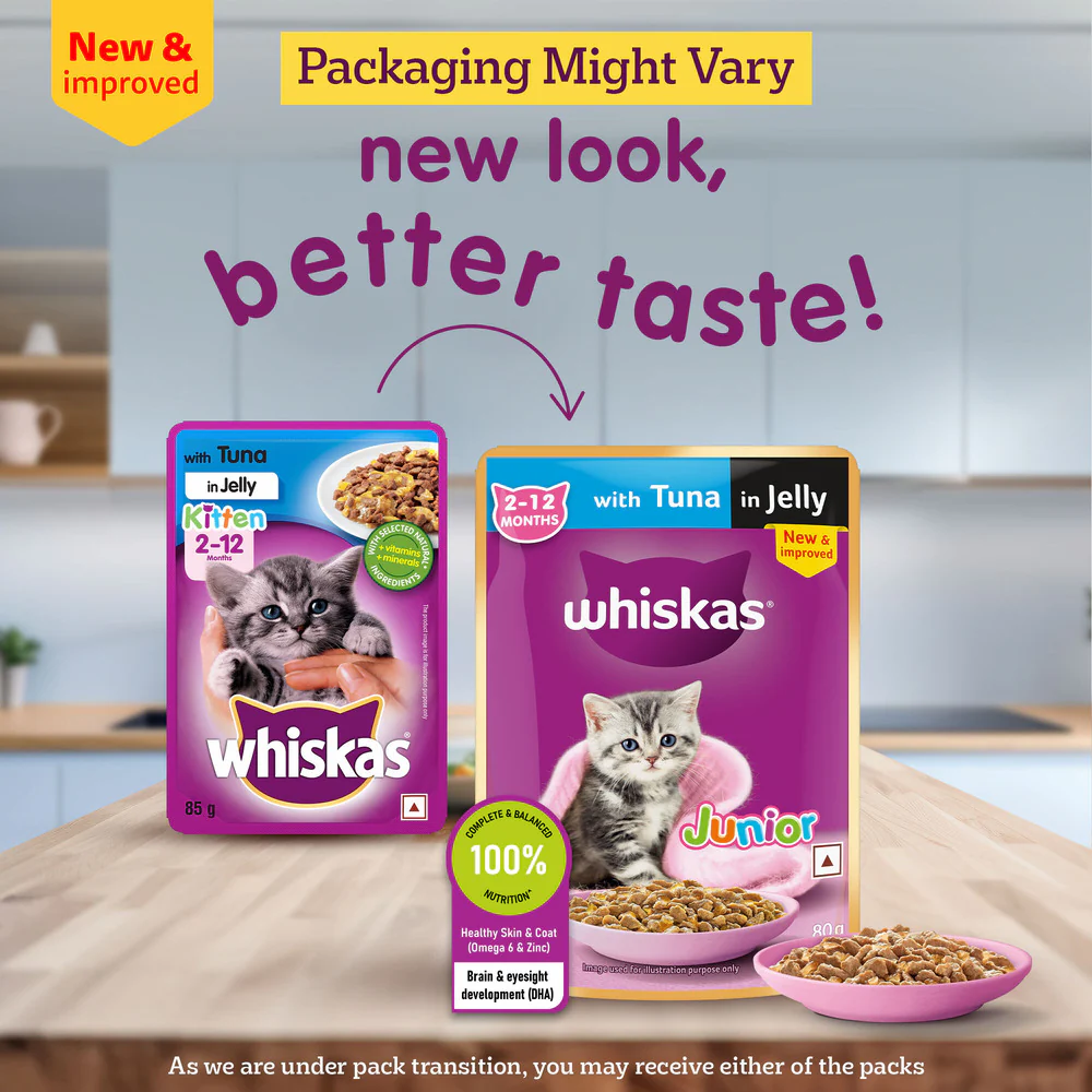 Sheba Chicken Loaf and Whiskas Tuna in Jelly Kitten Cat Wet Food Combo - Image 3