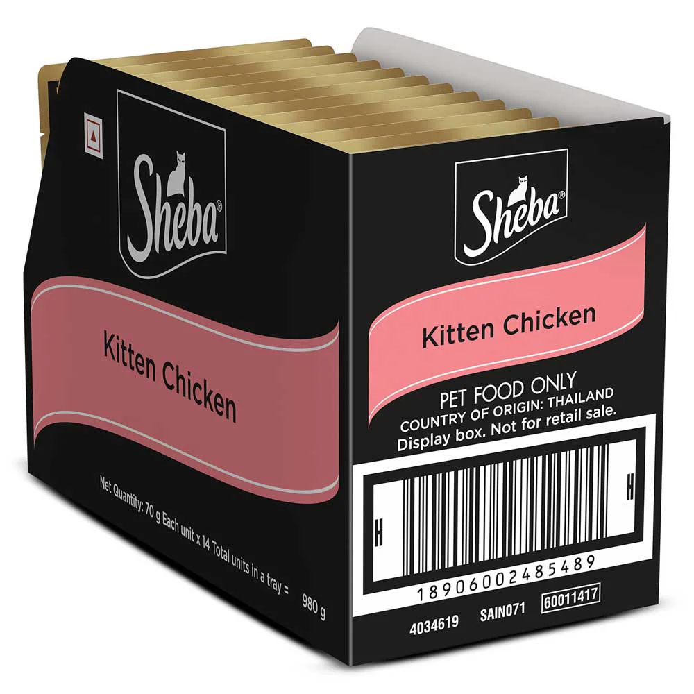 Sheba Chicken Loaf Rich Premium Kitten (2 to 12 Months) Fine Cat Wet Food - Image 19