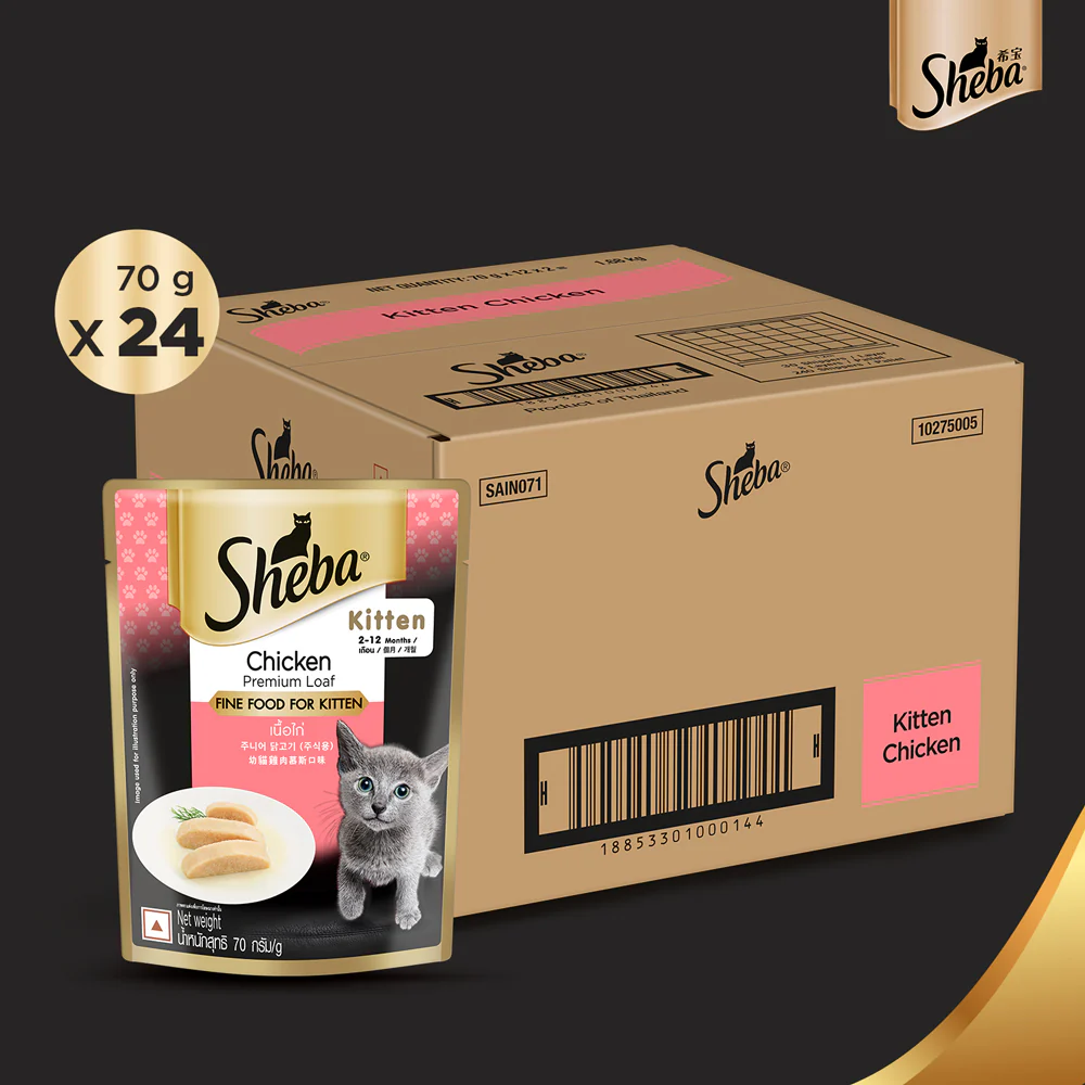 Sheba Chicken Loaf Rich Premium Kitten (2 to 12 Months) Fine Cat Wet Food - Image 11