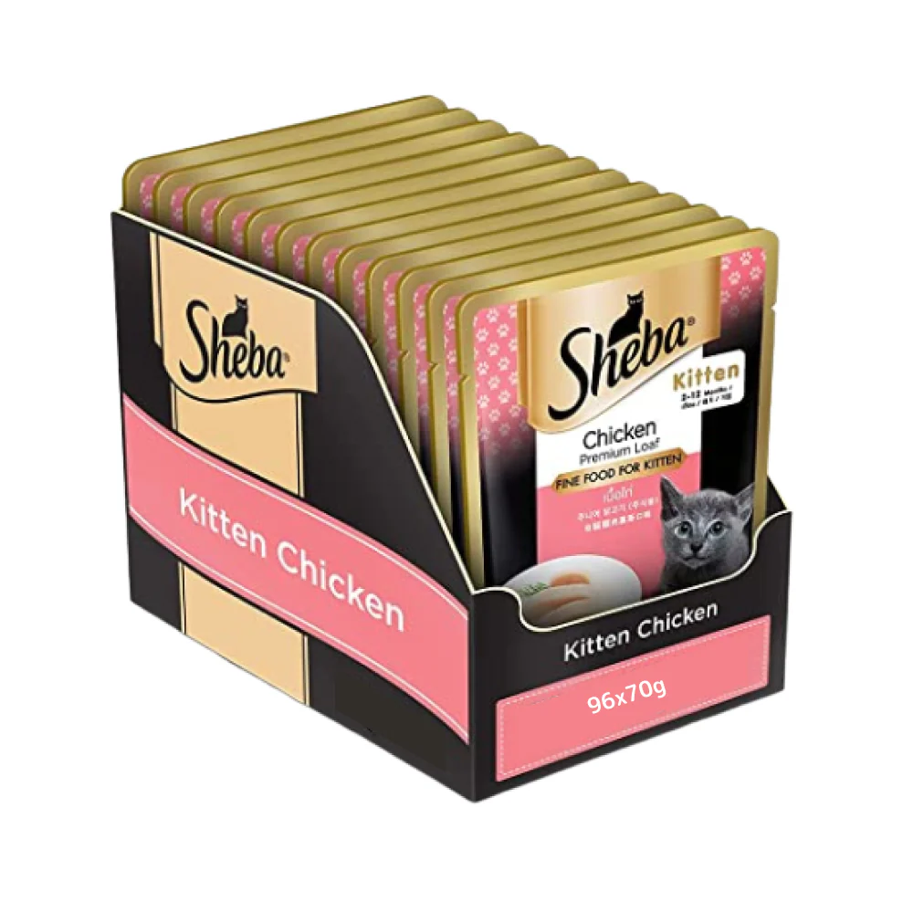 Sheba Chicken Loaf Rich Premium Kitten (2 to 12 Months) Fine Cat Wet Food - Image 15