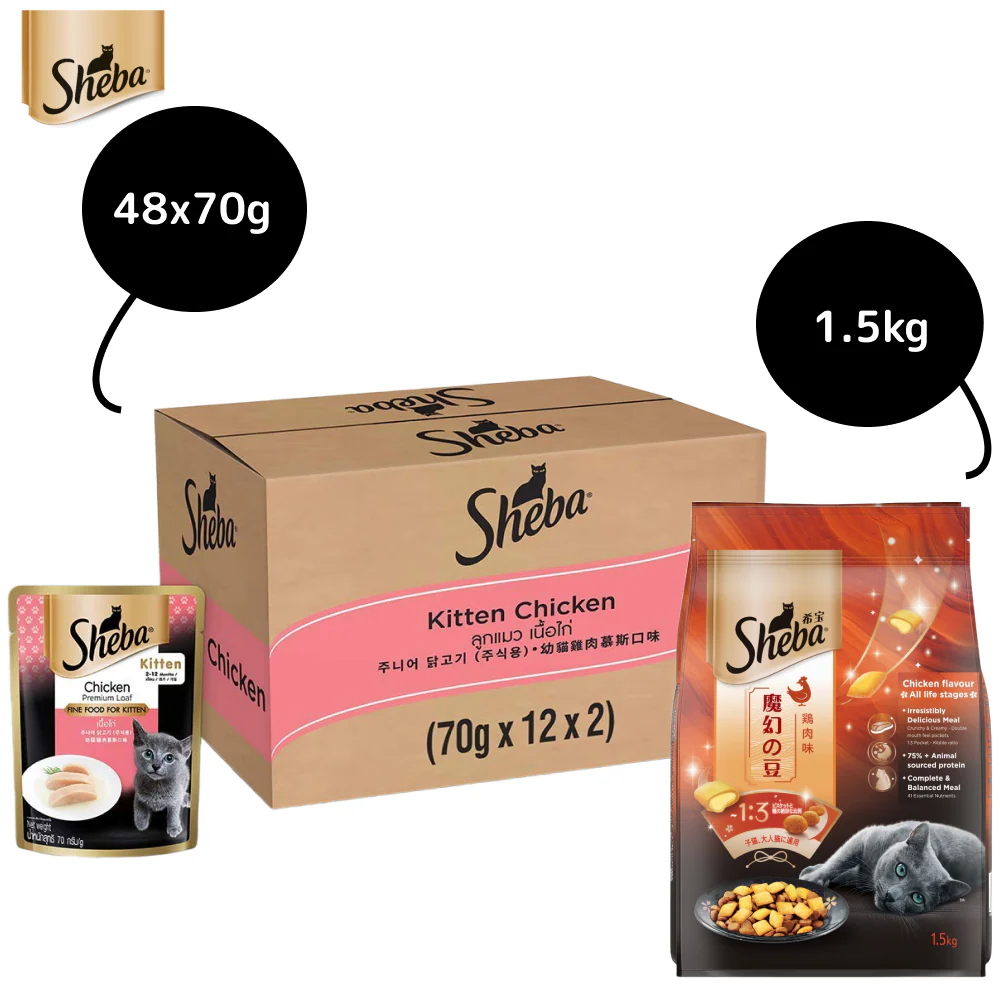 Sheba Chicken Loaf Rich Premium Kitten (2 to 12 Months) Fine Cat Wet Food - Image 16