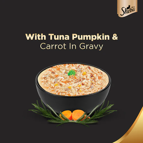 Sheba Chicken With Tuna In Gravy and Tuna Pumpkin & Carrot In Gravy Rich Premium Adult Fine Cat Wet Food Combo - Image 20