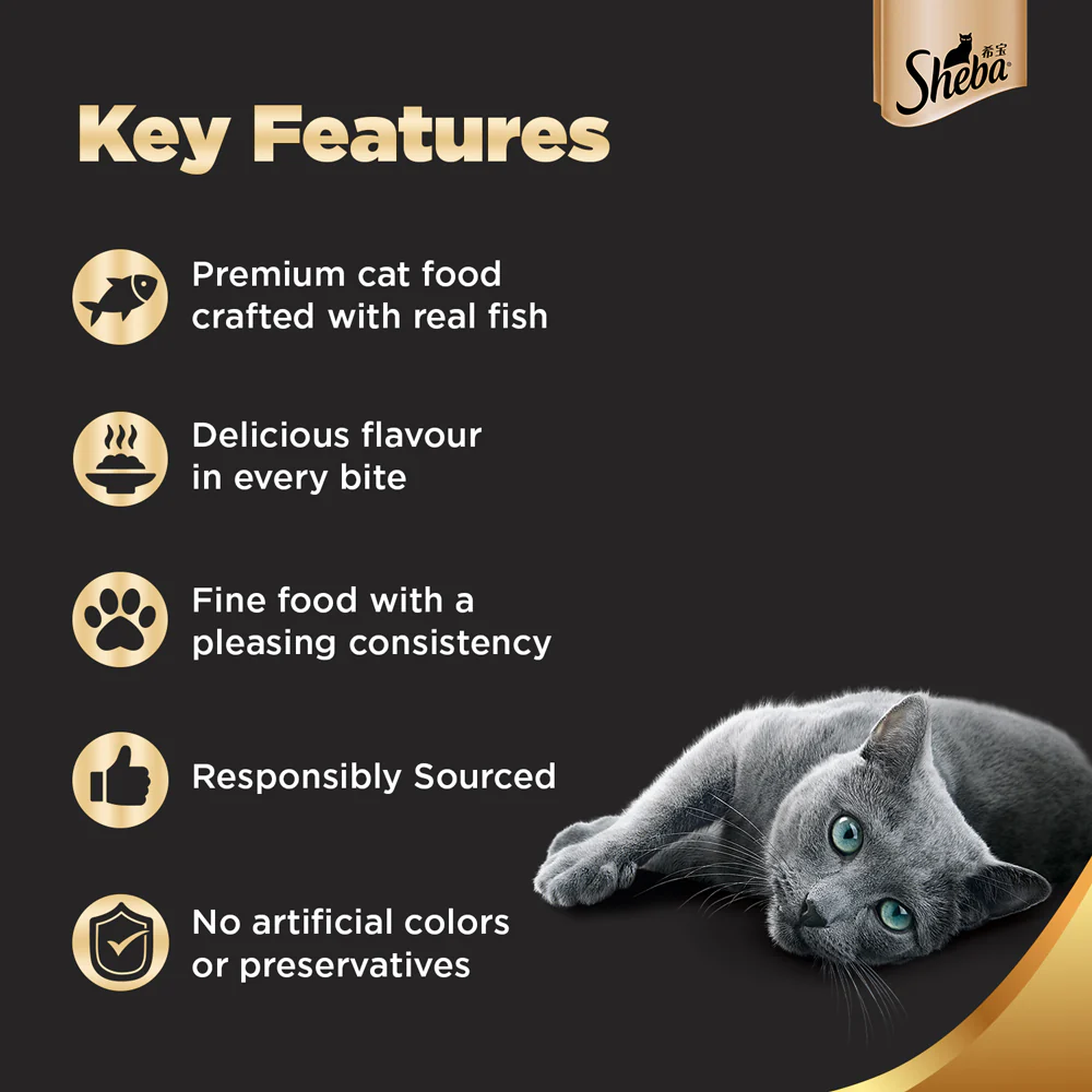 Sheba Chicken With Tuna In Gravy Premium Adult Cat Wet Food and Chicken All Life Stage Cat Dry Food Combo - Image 3