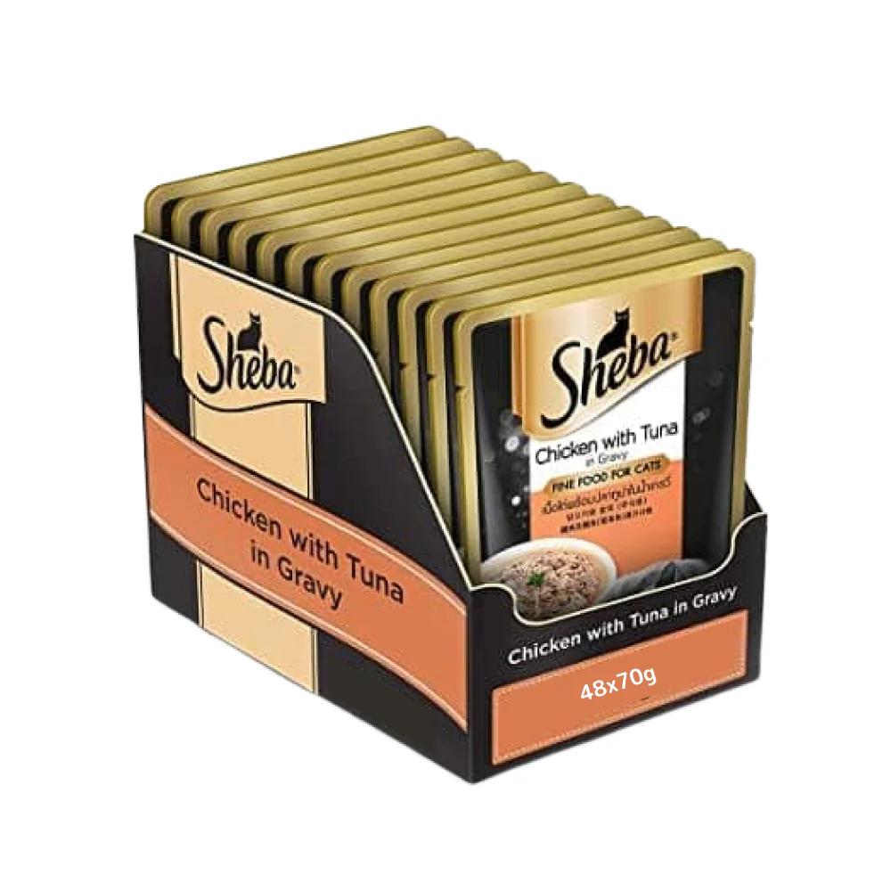 Sheba Chicken With Tuna In Gravy Rich Premium Adult Fine Cat Wet Food - Image 2