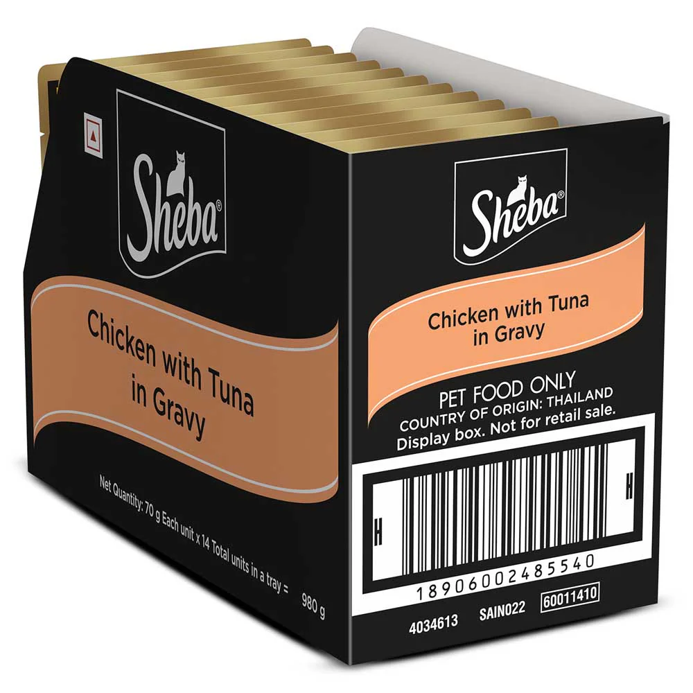 Sheba Chicken With Tuna In Gravy Rich Premium Adult Fine Cat Wet Food - Image 15