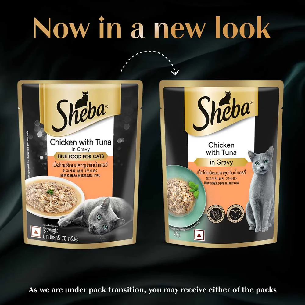 Sheba Chicken With Tuna In Gravy Rich Premium Adult Fine Cat Wet Food - Image 2