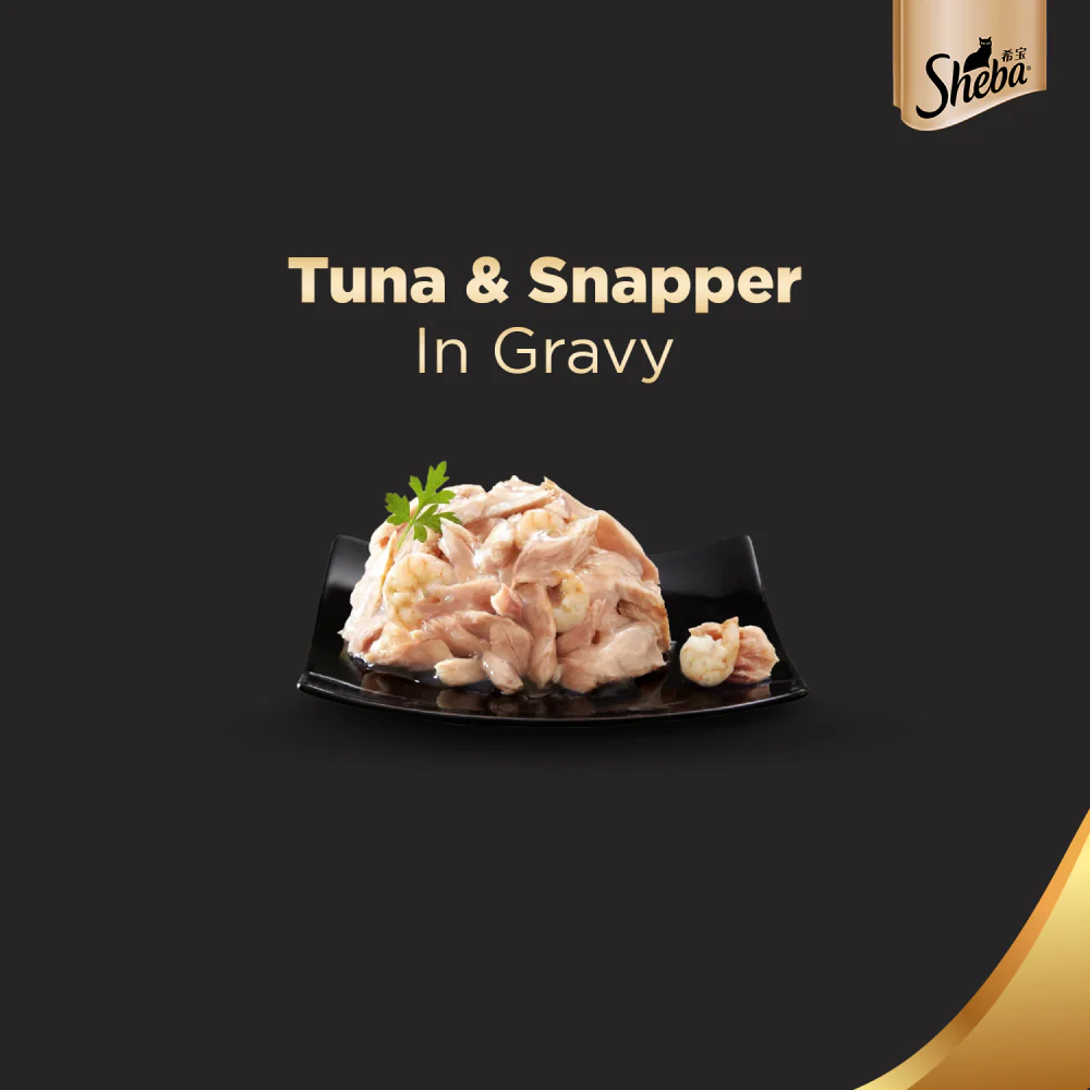 Sheba Complete Nutrition Tuna White Meat & Snapper In Gravy Cat Wet Food - Image 2
