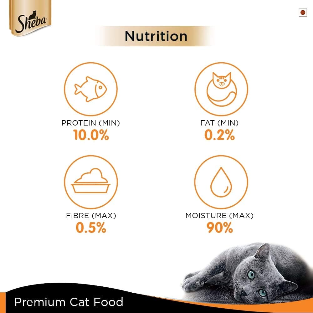 Sheba Complete Nutrition Succulent Chicken Breast In Gravy Cat Wet Food and Chicken Flavour Irresistible Cat Dry Food Combo - Image 8