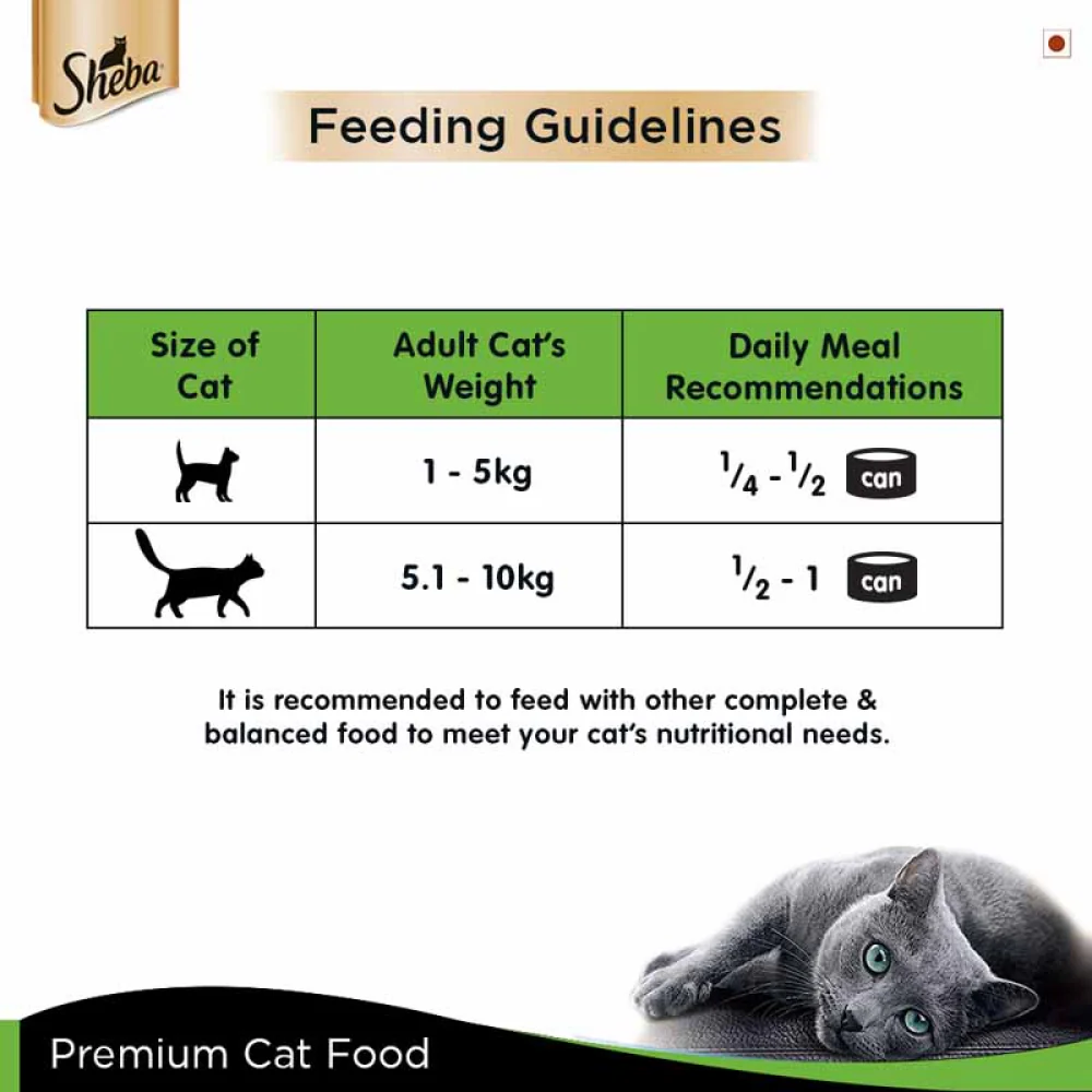 Sheba Complete Nutrition Tuna White Meat & Snapper In Gravy Cat Wet Food and Salmon Flavour Irresistible Cat Dry Food Combo - Image 6